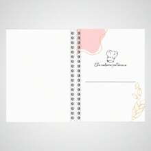 Caderno de Receitas Personalizado Livro de Receitas Capa Dura com Dicas e Índice para 100 Receitas - Rosa Classic - Visão 4