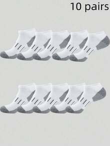5/10/20 Pairs Sweat-Absorbing Socks And Sports Socks - Multicolor - View 8