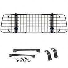 Dog Protective Car Barrier Net, Durable And Scratch Resistant With 2 Easy-Install Hooks, Universal Fit For Cars, SUVs, And Trucks, Ensures Driving By Isolating Pets From Drivers - Black - View 7