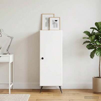 Berkfield Sideboard White 33 X 34.5 X 90 Cm Engineered Wood