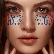 16pcs Reusable Face Paint Stencils Set, Masquerade Halloween Party Cosplay Stage Performance Face Makeup Stencils - Face Paint Stencil - View 4