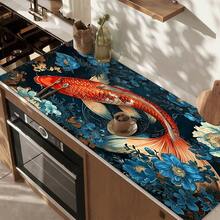 1pc Dish Drying Mat, Coffee Machine Mat, Koi Fish & Floral Pattern Dish Drying Mat, Absorbent & Breathable Quick Drying Tabletop Protector, Kitchen Dining Table Non-Slip Mat, Thanksgiving Holiday Gift Multi-Purpose Tabletop Absorbent Drying Mat, Room Tabletop Protector, Holiday Gift, Kitchen Decor - XYLSD808 - View 7
