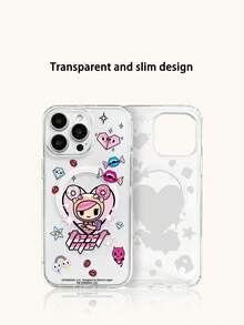 tokidoki Custodia trasparente per telefono da donna, compatibile con ricarica magnetica senza fili, compatibile con telefoni Apple, stile regalo per le vacanze, stile estivo, antiscivolo, antiurto, anti-impronte, compatibile con Galaxy S22, S23, S24 Plus, S25, S26 Ultra, adatto per Phone 17, 17 Air, 17 Pro, 17 Pro Max, 12, 13, 14, 15, 16 Pro, 16 Pro Max, 14 Plus, 15 Plus, 16 Plus, 16 Pro - Trasparente - Visualizzare 2