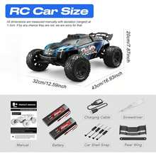 1:8 Scale Off Road RC Car, 50KM/H High Speed Vehicle, Supports Multiple Cars Racing Together, Drifting, Racing, Climbing, Not A Toy, For Professional Players, Collectors Or Competitive Sports Use Solely - Blue - View 7