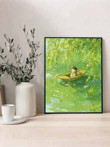 1 مجموعة طقم رسم زيتي رقمي للبالغين - أنماط ذات طابع أخضر، طلاء أكريليك على قماش DIY بدون إطار، أفضل هدايا للعطلات وأعياد الميلاد - بدون إطار - مشاهدة 3