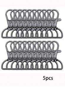 20/60/100pcs Rotating Spring Hook Keychains With D-Ring, Handmade Supplies, Key Ring Making Accessories, Sewing Accessories, 360° Rotating, Durable Zinc Alloy DIY Hardware Accessories, Suitable For Key Rings, Lanyards And Wallets - Multi-color - View 16
