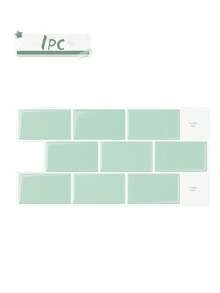 WalDecoo 1/10/20pcs Self-Adhesive Subway Tile Wall Stickers, Mint Green Thickened 3D Wall Tiles With Commercial Grade Backing, Suitable For Kitchen, Bathroom, Laundry Room, 9"X6"(30.5cm*15cm) - Mint Green Toy Train - View 11