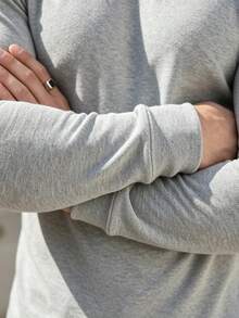 ALTZTAR Men's Mock Neck Long Sleeve T-Shirt - Grey - View 5