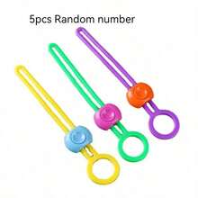 2/3/5pcs 3-Color Snack Fresh-Keeping Clips, Creative Food Sealing Pull Ring Clips, Rope Organizer, Kitchen Storage Fresh-Keeping Tool - Yellow+Purple+Green - View 11