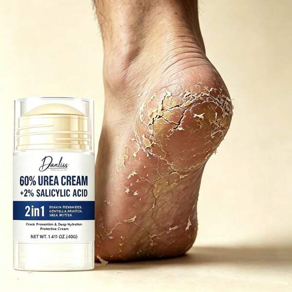 60% Urea Salicylic Acid Foot Care Stick, Improves Dry Rough Heels, Deeply Moisturizes, Reduces Roughness And Dullness, Smooths Skin, Hand And Foot Moisturizer, 40g