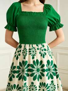 Women Long Dresses - Green - View 9