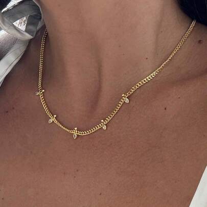 1Pc Women's Fashion Versatile Necklace, Suitable For Valentine's Day Gift