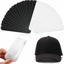 30/20/10pcs Sweat-Absorbing Hat Liners, Effective Isolation, Disposable Hat Liners, Adjustable Hat Protection Pads, Brim And Collar Pads, Inner Lining Protection - Hat Sweatband Pads - View 11