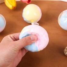 1pc Crispy Ball Squeeze Stress Relief Toy Handmade Ball Crispy Stress Relief Ball Office Workers Anti-Anxiety Random Color (Macaron Color May Vary Slightly, Subject To Actual Product) - Multicolor - View 3