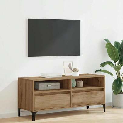 Berkfield TV Cabinet 100 X 34.5 X 44.5 Cm Artisan Oak