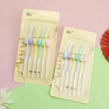 HIBIRTH 6pcs Creative Candy Color Thumb Up Rotating Candles, Happy Birthday Cake Decoration Candles, Party Celebration Wishing Baking Plug-In - View 8
