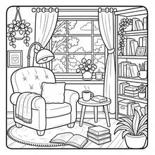 GDTME Bold Easy City Loft Coloring Book: Simple Thick Line City Loft Interior Design, Cozy Modern City Apartment Scenes, Suitable For Beginners And Adults - City Loft - View 9