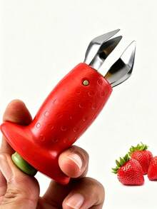 2pcs Random Style Stainless Steel Strawberry Huller, Pineapple Eye Remover, Tomato Corer, Kitchen Gadget - Multicolor - View 11
