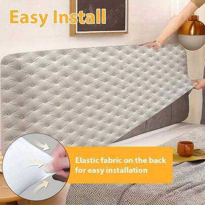 1Pc Headboard Cover, A Light Luxury Modern Minimalist 20D Printed Pattern Headboard Protector, Suitable For All Seasons, Compatible With Various Headboards, Perfect For A Cozy Bedroom Decoration