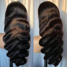 Uveous Wear Go Wigs Body Wave Hair Pre Cut 13*4 HD Lace Closure Short Bob Glueless Wig, 100% Real Human Hair Wigs Natural Hairline Remy Pre Plucked Bleached Knots With Baby Hair Black Color - Natural Black - 查看 1