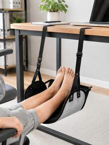 Adjustable Hanging Foot Hammock For Office | Back To School & Dorm Life Essential | Ergonomic Design To Relieve Back And Leg Pressure From Prolonged Sitting | Portable Under-Desk Footrest, Comfortable For Studying, Working, Napping, Lunch Breaks And Travel | Practical Accessory To Improve Posture And Relax Mind And Body - Multicolor - View 3