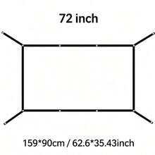 Portable Projector Screen With Edge Extension, 2-Minute Quick Installation, Includes Seamless Hooks, Screws, Ropes And Double-Sided Tape. Suitable For Home Theater, Outdoor Camping, Office Presentation And Party Games. Compact Foldable Design Without Creases, Compatible With Home Theater, Outdoor Camping, Office, Party Games Universal Projector Screen - one-size - View 16