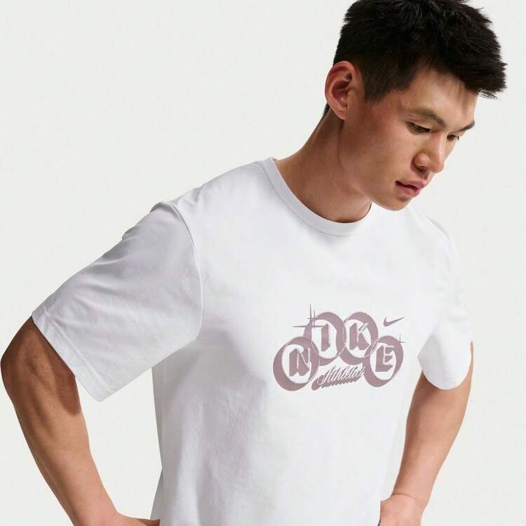 Nike HYVERSE DRI-FIT 輕薄套頭圓領短袖速乾T卹 男款 - 白色 - 查看 4