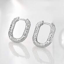 925 Sterling Silver Plated 18K Gold Square Earrings, Women's Fashion Luxury Daily Wear - Square Earrings - View 9