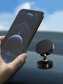 1pc 360° Rotatable Magnetic Car Phone Holder Universal Metal Magnetic Practical Car Phone Navigation Mount - Multicolor - View 9