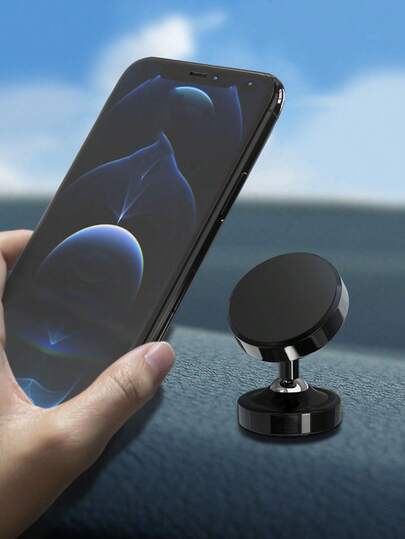 1pc 360° Rotatable Magnetic Car Phone Holder Universal Metal Magnetic Practical Car Phone Navigation Mount