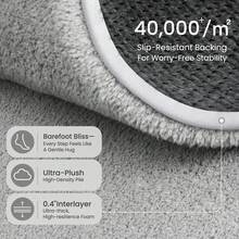 EDIMENS Rugs Living Room Large 160x230, Grey Rug For Bedroom Washable Area Rugs Anti Slip Fluffy Rug Shaggy Cream Carpets Extra Large Rugs For Living Room, Home Decor - Light Grey - View 4