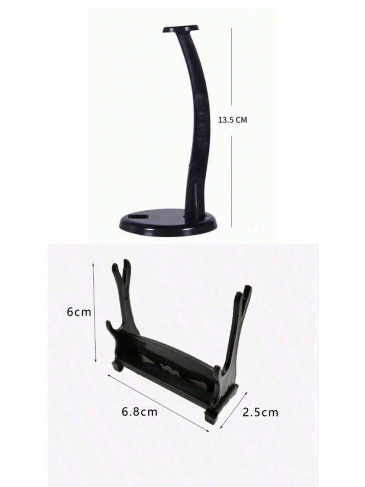1/2PCS Multi-Style Sword Model Display Stand, Mini Weapon Figure Holder Desktop Collection Display Rack, Universal Long/Short Sword Display Base, Toy Knife Storage Rack. (Please Check Size Before Ordering) - Black - View 28