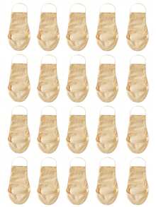 chuanwa（2） 1/5/10 Pairs Summer Ultra Thin Suspender Invisible Boat Socks For Women Solid Color Half Sole Socks Breathable Non-Slip Soft & Fashionable - Multicolor - View 10