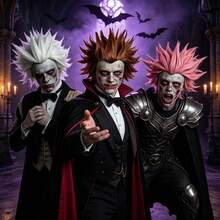 Peruca Sintética de Anime Cosplay Curta Reta Espigada e Bagunçada em Branco, Marrom e Rosa para Homens, Estilo Pontiagudo Fofo, Cabelo Completo na Cabeça, Peruca Punk para Festa de Halloween Gótica, Tema Assustador, Fantasia, Role Play de Horror e Uso Diário de Moda - Multicolorido - Visão 1