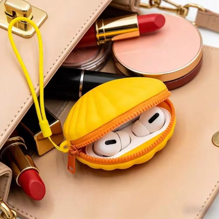Creative Shell Coin Storage Bag, Multi-Functional Small Item Organizer, Earphone Storage Pouch, Backpack Charm - View 5