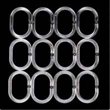 12-Pack Shower Curtain Hook Rings, Plastic Shower Curtain Rings, Bathroom Shower Curtain Rod Hooks, Home Bathroom Decor, Bathroom Accessories - Multicolor - View 7