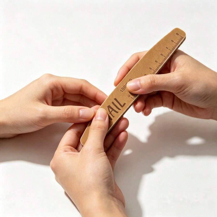 1pc Graduated Scale Sponge Nail File, Washable Durable Nail Buffer Pad For Nail Shaping And Polishing, Salon Manicure Supplies - Multicolor - View 1