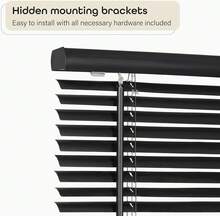 Cordless Light Filtering Mini Blind - 23 Inch Width, 72 Inch Length, 1" Slat Size - Black - Cordless GII Morningstar Horizontal Windows Blinds - 23W X 72H - View 3