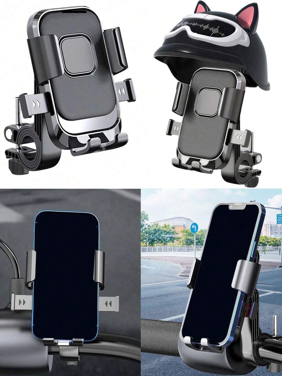 Motorcycle Electric Bike Phone Tablet Holder, Adjustable Rotating Mount, Strong Clamp, Suitable For Smartphones/Tablets - Multicolor - View 1