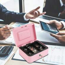 Lockable Steel Cash Box With Coin Slot And 2 Keys, Portable Metal Money Storage Box, Creative Adult Piggy Bank, Securely Store Coins, Bills, Tickets And Small Valuables, Multiple Colors Available, Suitable For Home, School And Shop Mystery Box - Multicolor - View 10