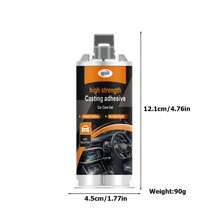 JXVX 100g Cold Welding Glue AB Casting Glue Epoxy Resin Waterproof Heat Resistant Sealant, High Strength Multi Purpose Glue Cast Iron Steel Copper Aluminum Bonding, Repair Radiator Plastic Pipe Leaks, Slime - AB GLUE-50ml - View 4