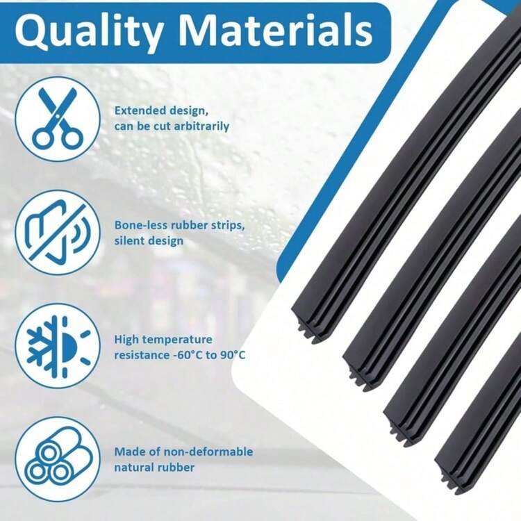 Car Front Windshield Wiper Blade Accessories, 700mm Length 6mm Width, 4-Piece Set, Durable And Easy To Replace - Windshield Wiper Replacement Blades - View 3