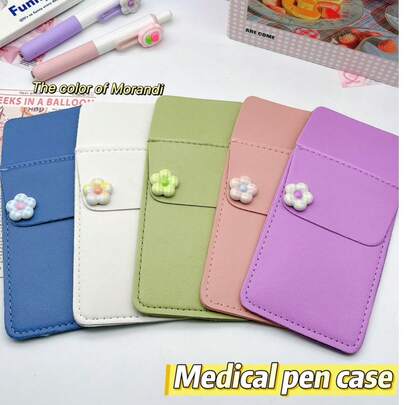 Morandi Nurse Medical Pen Pouch Large Capacity Pocket Pen Holder Thickened Doctor White Coat Workwear Simple Leak-Proof
