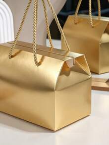 Custom-Logo Paper Box With A Handle. Suitable For Packaging Small Gifts Such As Scented Items, Cosmetics, Or Handmade Candles. An Ideal Gift For Him Or Her-Perfect For Weddings, Parties, Birthdays, And Christmas. - Multicolor - View 5