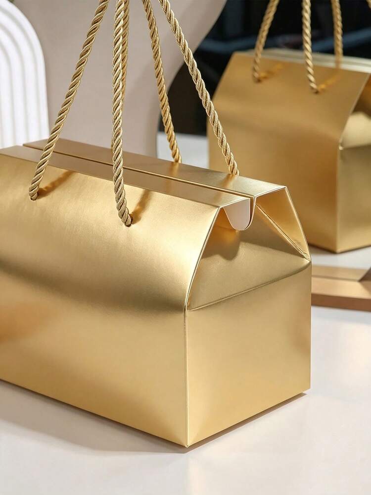 客製化 Logo 紙盒附提把，適合包裝香氛用品、化妝品或手工蠟燭等小禮物，送給他或她的理想禮品，適用婚禮、派對、生日與聖誕節 - 彩色 - 查看 4