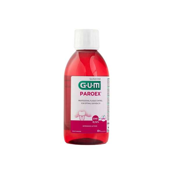 GUM Paroex 0,12% Colutório Ação Intensiva 300ml - Elixir bucal, Cloreto de cetilpiridínio