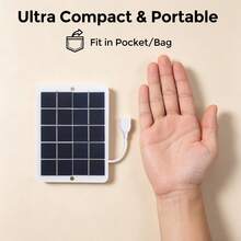 5V3W Portable Mini Solar Panel Module, Suitable For Outdoor Emergency Power Supply Of Small Electronic Devices - White - View 2