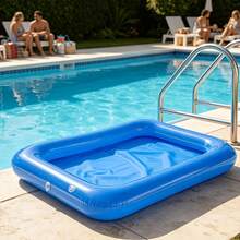 Portable Foldable Pool Cleaning Basin, 23.6*17.7in, Essential For Pool Maintenance Before Use, Also Suitable As Foot Bath And Post-Swim Cleaning Basin. Air Pump Not Included - 藍色 - 查看 6