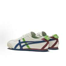Asics Authentic Onitsuka Tiger Mexico 66 Leather Sneakers - White/Blue/Red Classic Low-Top | Premium Japanese Heritage Footwear | Slim-Profile Lightweight Trainers - 藍白 - 查看 4
