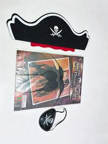 1件萬聖節海盜帽，加勒比海盜服裝道具，成人帽子附紅色繩索，Captain Morgan帽 - 套裝 - 查看 16